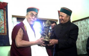 virbhadra singh and dlai lama